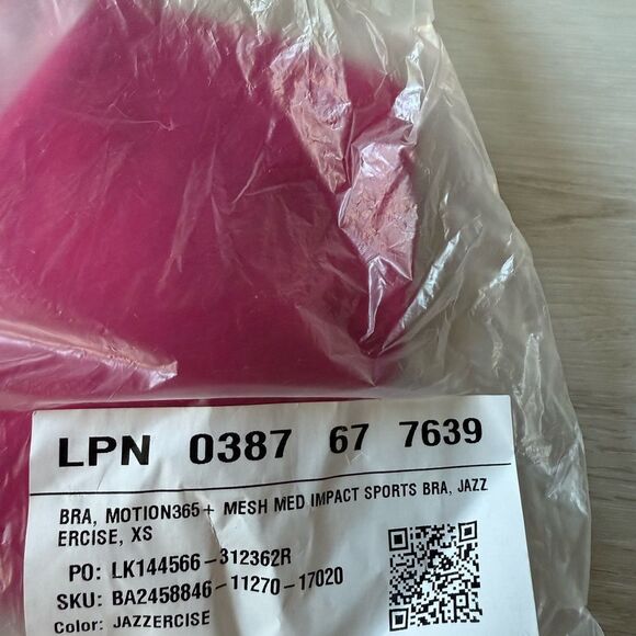 Fabletics Motion365+ Mesh Medium Impact Sports Bra Jazzercise Pink XS NWT in pkg - Picture 7 of 7